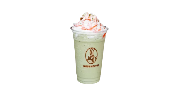 Matcha with strawberry frappe – a refreshing blend of green tea and fruity sweetness